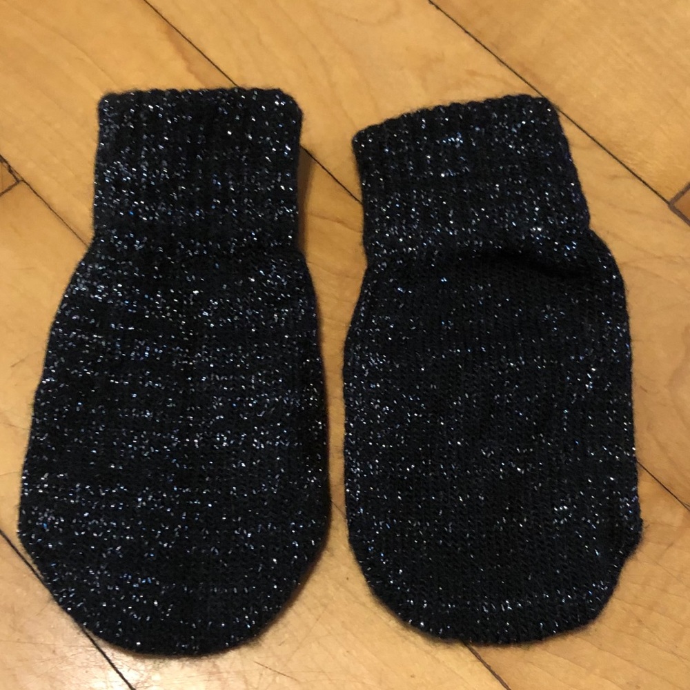 Black Sparkly Mittens